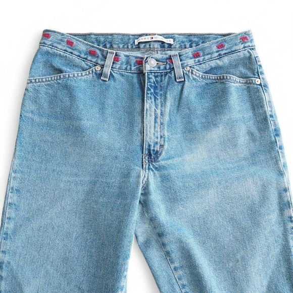 Tommy Hilfiger Vintage Y2K Light Wash Relaxed Fit Jeans Women's 6 x 31 - Picture 3 of 12